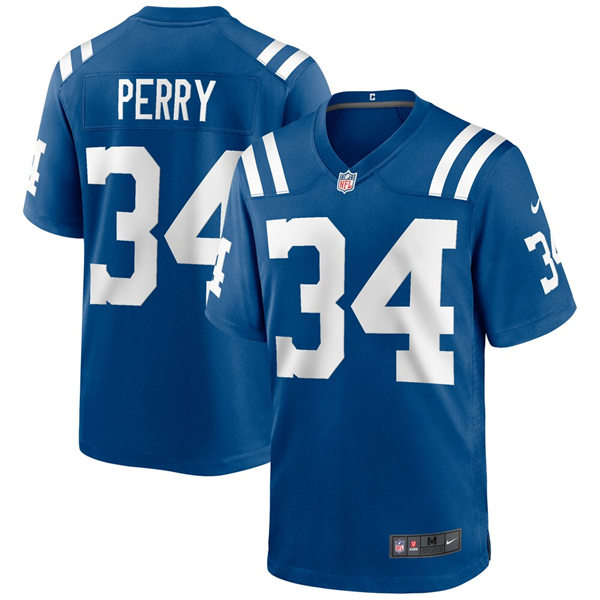 Mens Indianapolis Colts #34 Joe Perry Nike Royal Vapor Limited Player Jersey