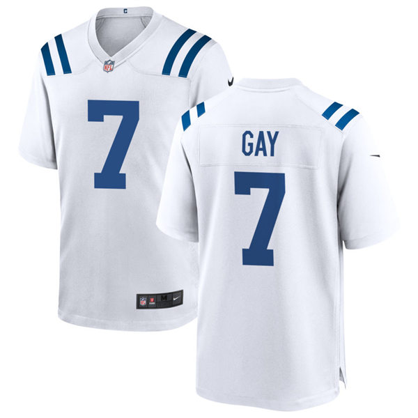 Mens Indianapolis Colts #7 Matt Gay Nike White Vapor Limited Jersey