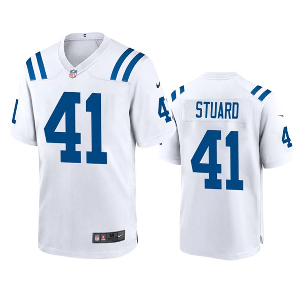 Mens Indianapolis Colts #41 Grant Stuard Nike White Vapor Limited Jersey