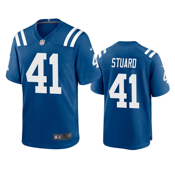 Mens Indianapolis Colts #41 Grant Stuard Nike Royal Vapor Limited Player Jersey