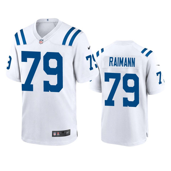 Mens Indianapolis Colts #79 Bernhard Raimann Nike White Vapor Limited Jersey