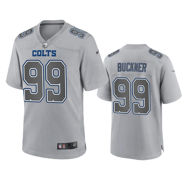 Mens Indianapolis Colts #99 DeForest Buckner Gray Atmosphere Fashion Game Jersey