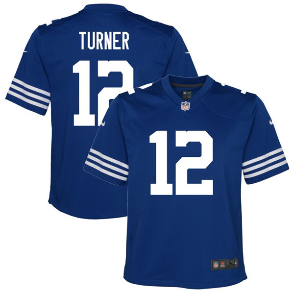 Youth Indianapolis Colts #12 Malik Turner Nike Royal Alternate Retro Limited Jersey