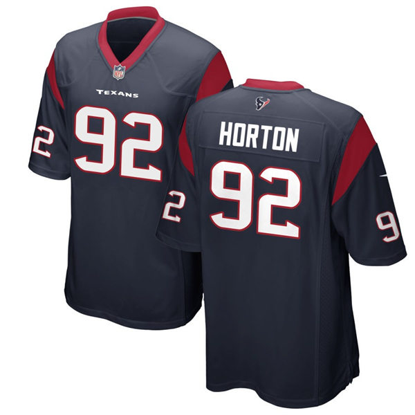Men's Houston Texans #92 Dylan Horton Nike Navy Vapor Limited Player Jersey