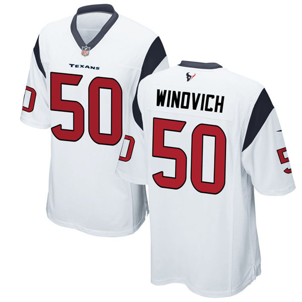 Men's Houston Texans #50 Chase Winovich Nike White Vapor Limited Player Jersey