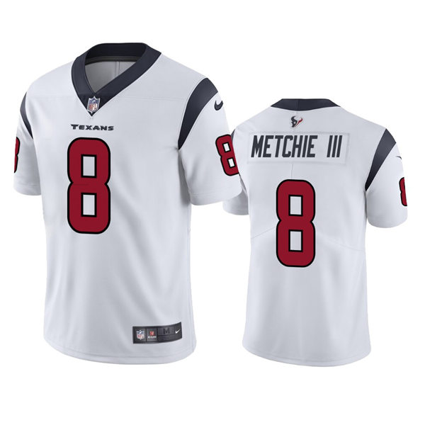 Men's Houston Texans #8 John Metchie III Nike White Vapor Limited Player Jersey
