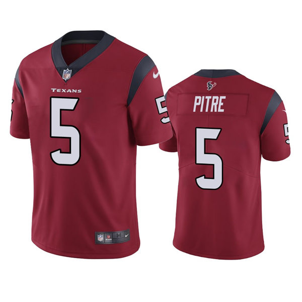 Men's Houston Texans #5 Jalen Pitre Nike Red Alternate Vapor Limited Player Jersey