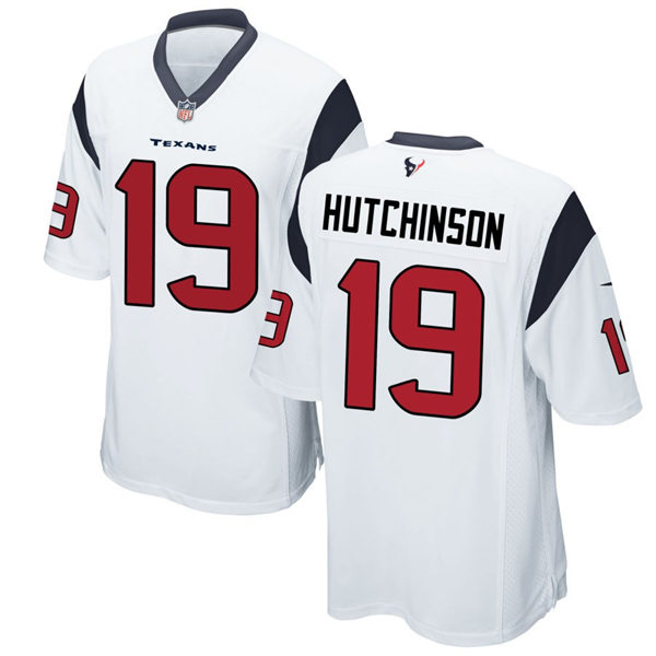 Men's Houston Texans #19 Xavier Hutchinson Nike White Vapor Limited Player Jersey