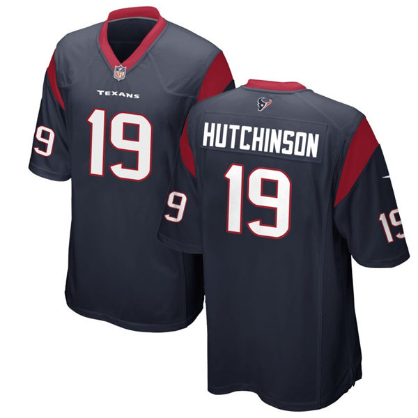 Men's Houston Texans #19 Xavier Hutchinson Nike Navy Vapor Limited Player Jersey