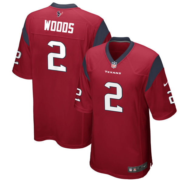 Men's Houston Texans #2 Robert Woods Nike Red Alternate Vapor Limited Player Jersey