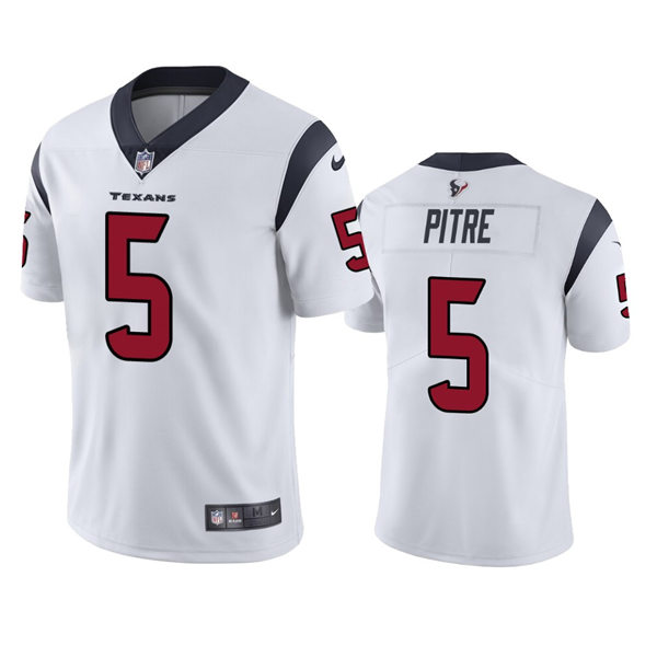 Men's Houston Texans #5 Jalen Pitre  Nike White Vapor Limited Player Jersey