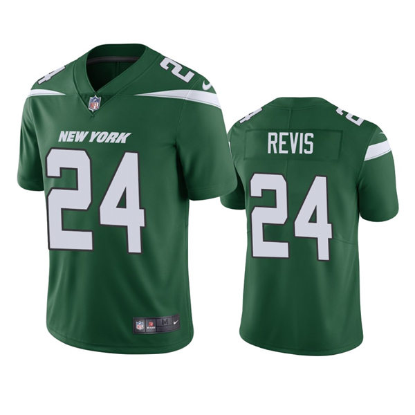 Men's New York Jets Retired Player #24 Darrelle Revis Nike Gotham Green Vapor Limited Jersey