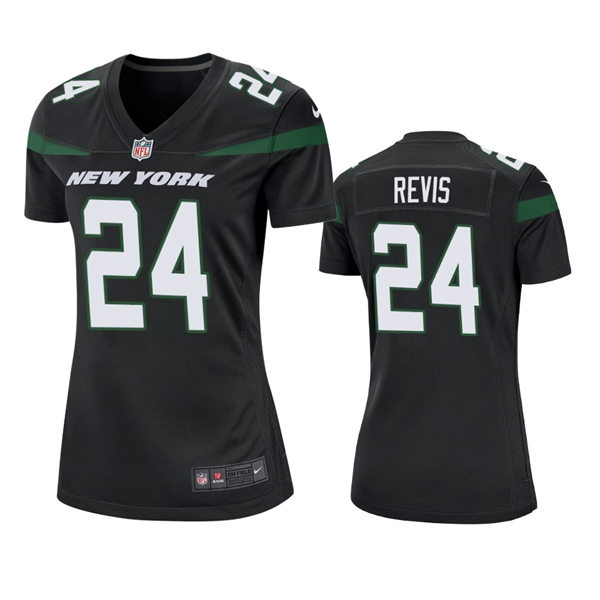 Women's New York Jets Retired Player #24 Darrelle Revis Nike Black Alternate Limited Jersey