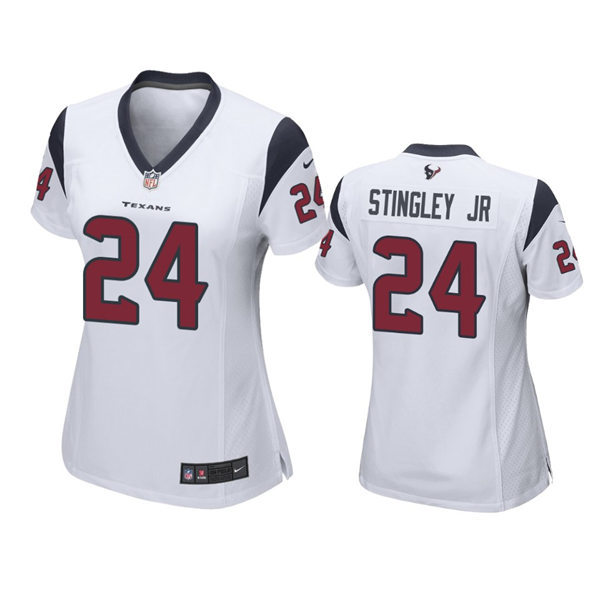 Womens Houston Texans #24 Derek Stingley Jr Nike White Limited Jersey 