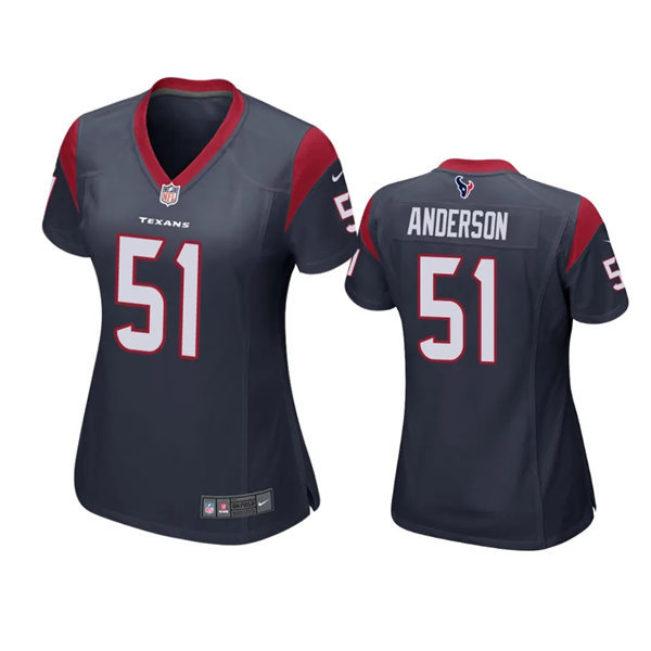 Womens Houston Texans #51 Will Anderson Jr. Nike Navy Limited Jersey 
