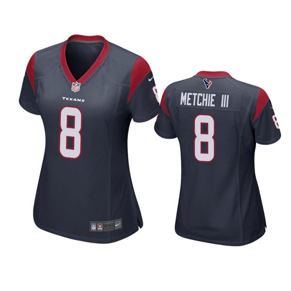 Women's Houston Texans #8 John Metchie III Nike Navy Limited Jersey 