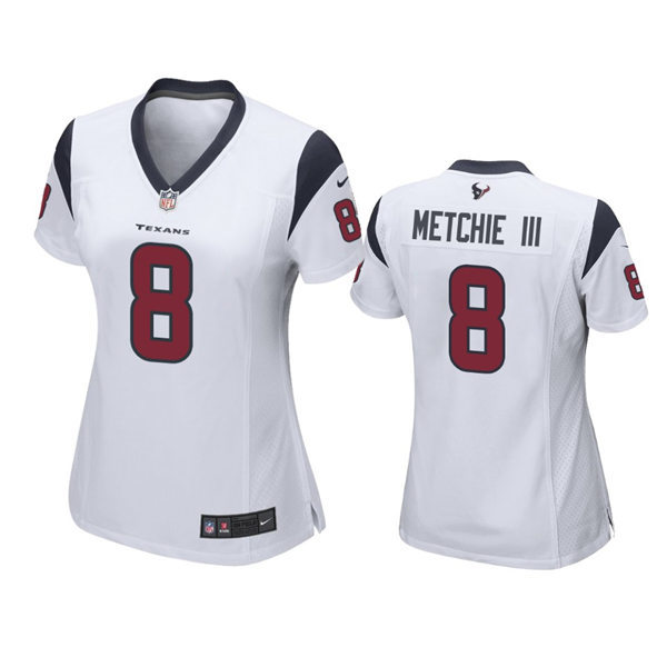 Women's Houston Texans #8 John Metchie III  Nike White Limited Jersey 