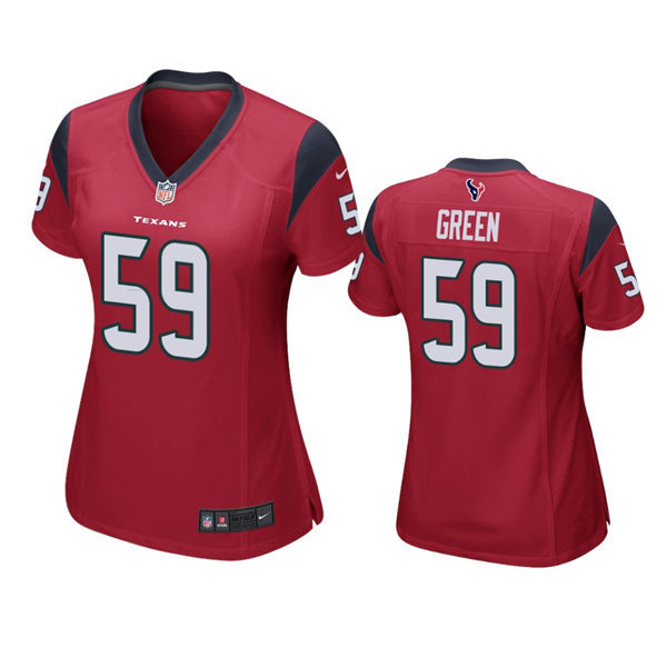 Womens Houston Texans #59 Kenyon Green Nike Red Alternate Limited Jersey 