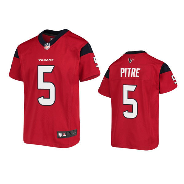 Youth Houston Texans #5 Jalen Pitre Nike Red Alternate Limited Jersey