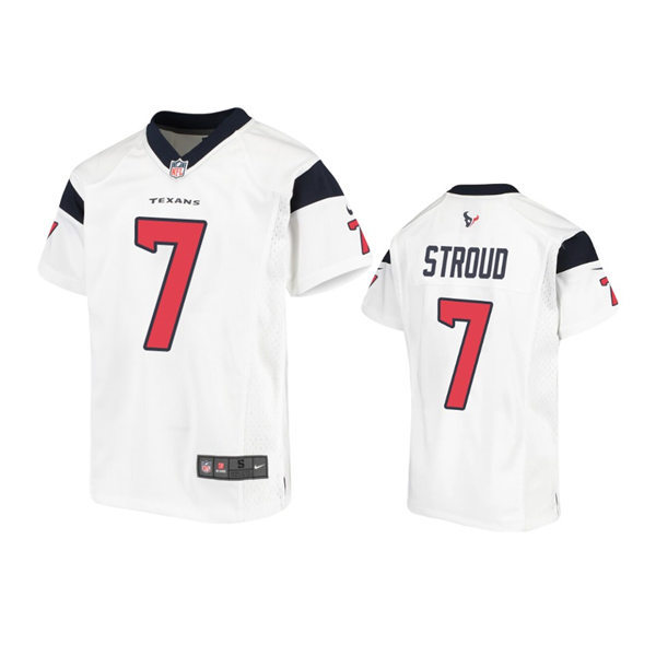 Youth Houston Texans #7 CJ Stroud Nike White Limited Jersey