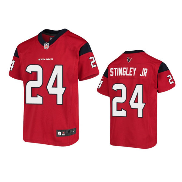 Youth Houston Texans #24 Derek Stingley Jr Nike Red Alternate Limited Jersey