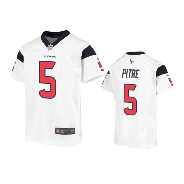 Youth Houston Texans #5 Jalen Pitre Nike White Limited Jersey