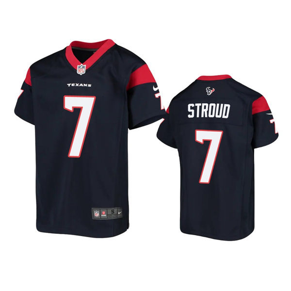 Youth Houston Texans #7 CJ Stroud Nike Navy Limited Jersey