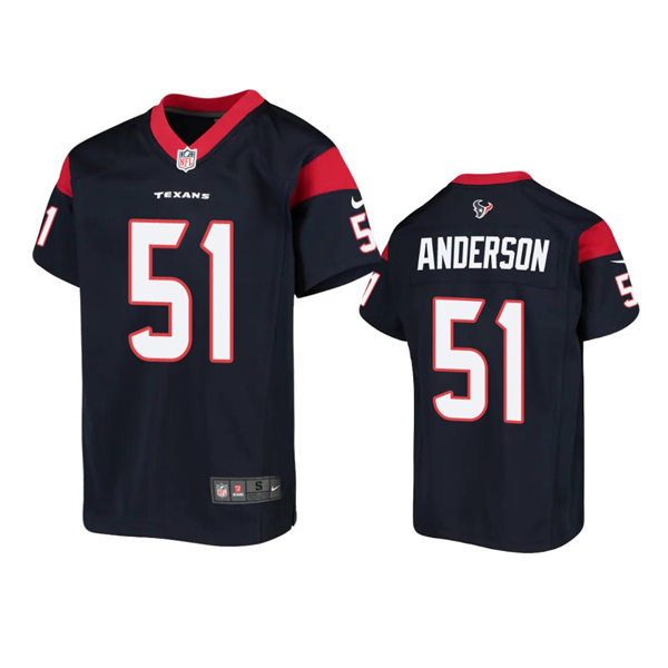 Youth Houston Texans #51 Will Anderson Jr.  Nike Navy Limited Jersey