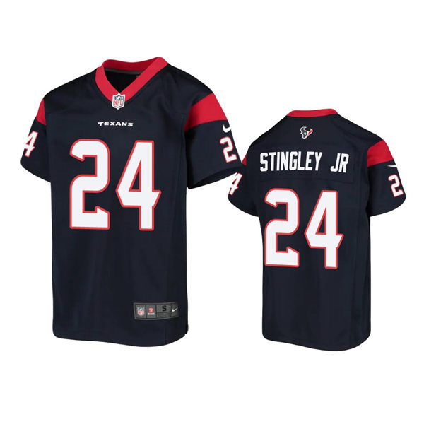 Youth Houston Texans #24 Derek Stingley Jr Nike Navy Limited Jersey