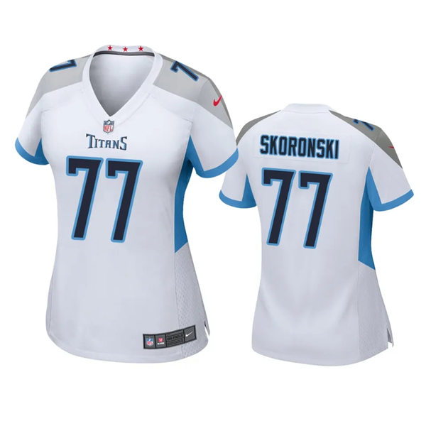 Womens Tennessee Titans #77 Peter Skoronski Nike White Limited Jersey