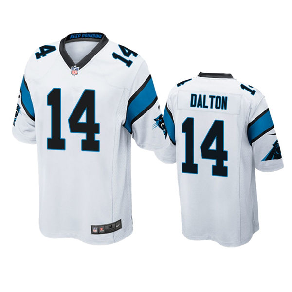 Mens Carolina Panthers #14 Andy Dalton Nike White Vapor Untouchable Limited Jersey(1)
