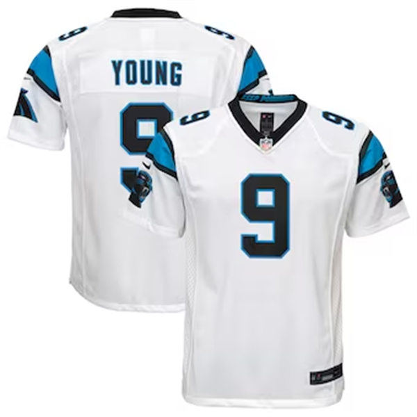 Youth Carolina Panthers #9 Bryce Young Nike White Limited Jersey
