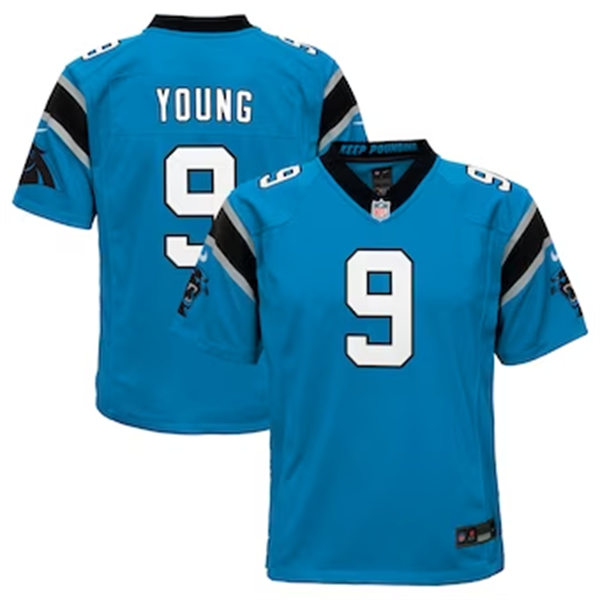 Youth Carolina Panthers #9 Bryce Young Nike Blue Limited Jersey