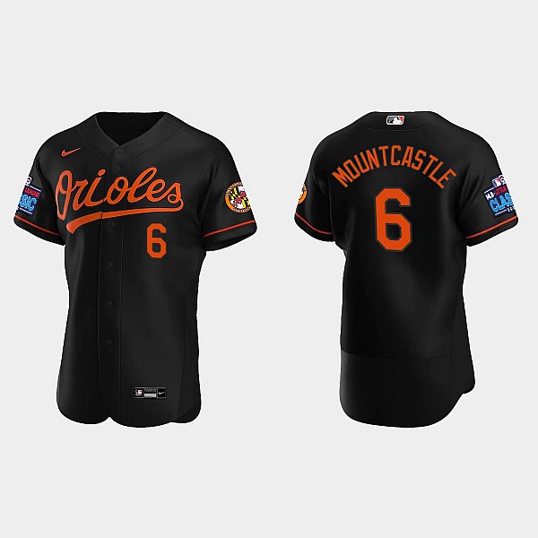 Mens Baltimore Orioles #6 Ryan Mountcastle Nike Black Alternate Flexbase Jersey