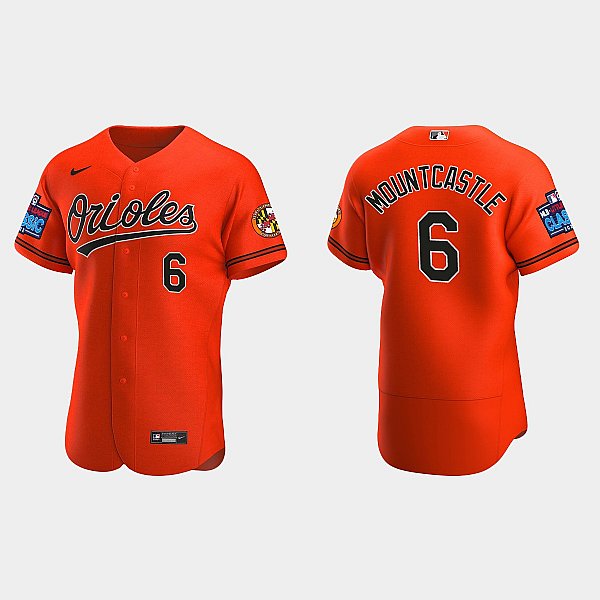 Mens Baltimore Orioles #6 Ryan Mountcastle Nike Orange Alternate Flexbase Jersey