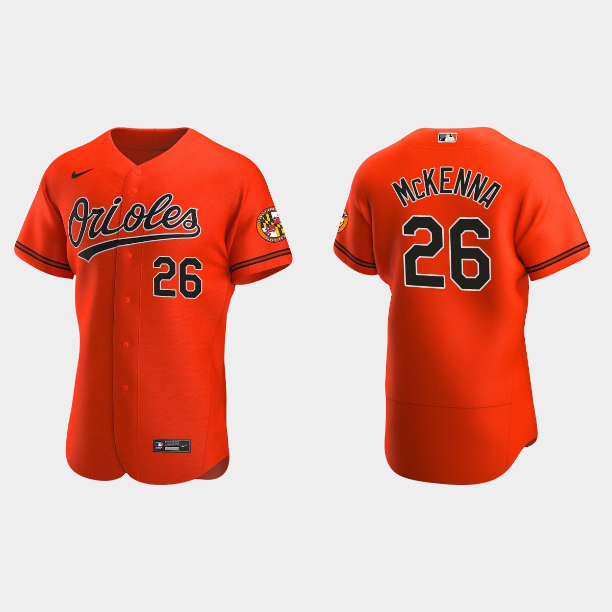 Mens Baltimore Orioles #26 Ryan McKenna Nike Orange Alternate Flexbase Jersey