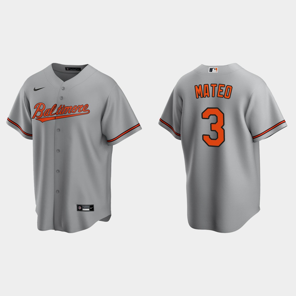 Youth Baltimore Orioles #3 Jorge Mateo Nike Gray Road Jersey