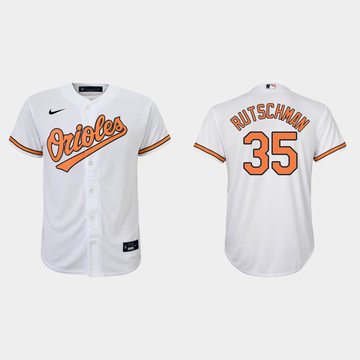 Youth Baltimore Orioles #35 Adley Rutschman Nike Home White Jersey