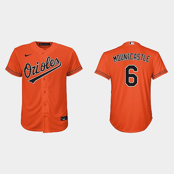 Youth Baltimore Orioles #6 Ryan Mountcastle Nike Orange Alternate Jersey