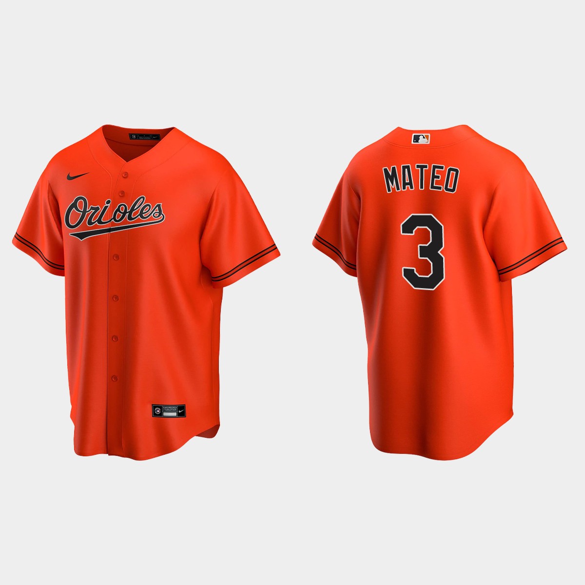 Youth Baltimore Orioles #3 Jorge Mateo Nike Orange Alternate Jersey