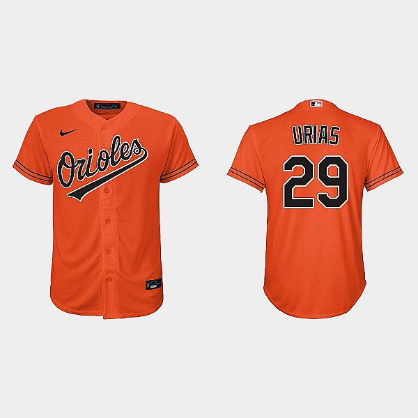 Youth Baltimore Orioles #29 Ramon Urias Nike Orange Alternate Jersey