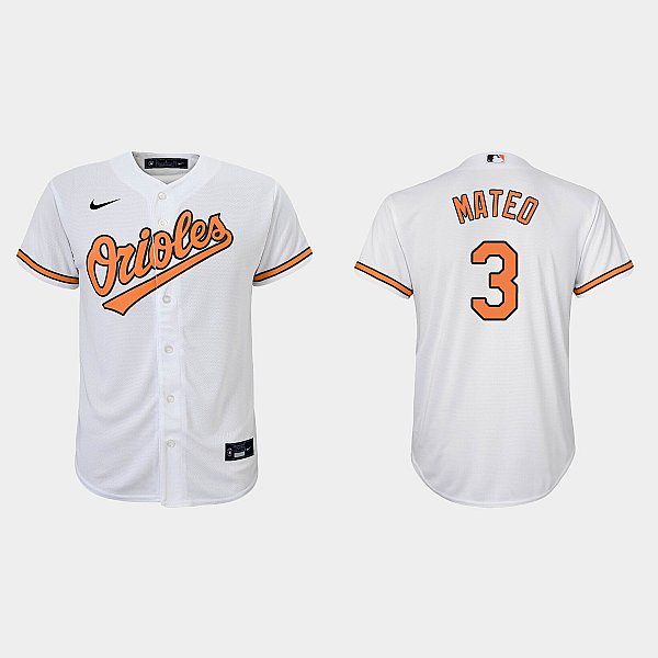 Youth Baltimore Orioles #3 Jorge Mateo Nike Home White Jersey