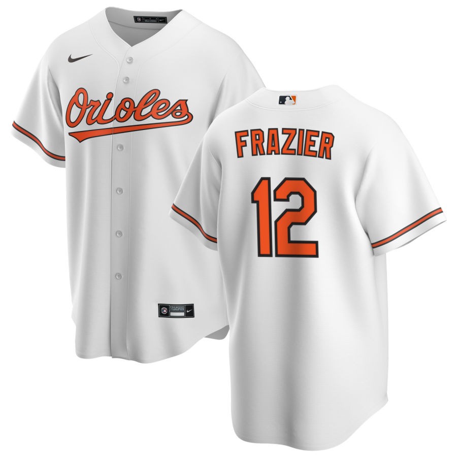 Youth Baltimore Orioles #12 Adam Frazier Nike Home White Jersey