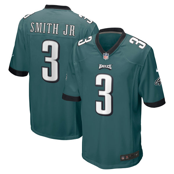 Mens Philadelphia Eagles #3 Nolan Smith Jr Nike Midnight Green Vapor Limited Player Jersey