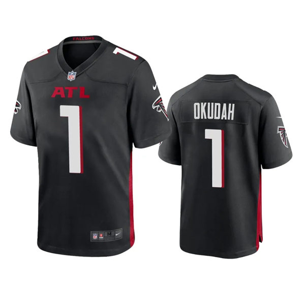 Men's Atlanta Falcons #1 Jeff Okudah Nike Black Vapor Limited Jersey