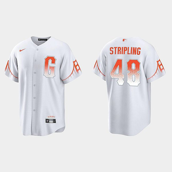 Mens Youth San Francisco Giants #48 Ross Stripling Nike White City Connect Jersey