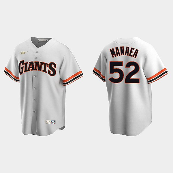 Mens Youth San Francisco Giants #52 Sean Manaea Nike Home White Cooperstown Collection Jersey