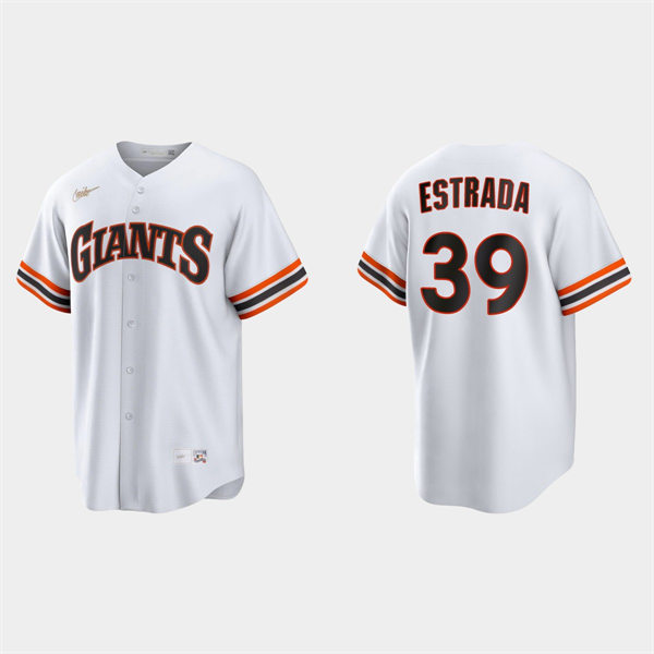 Mens Youth San Francisco Giants #39 Thairo Estrada Nike Home White Cooperstown Collection Jersey