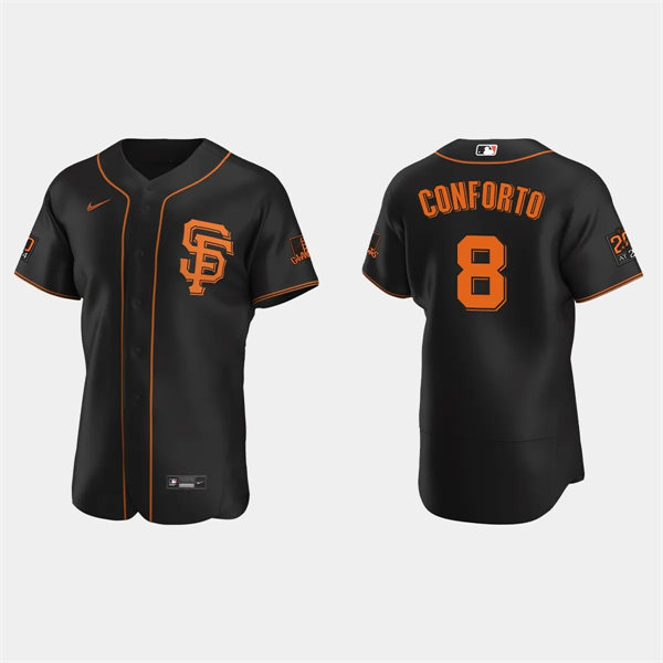 Mens Youth San Francisco Giants #8 Michael Conforto Nike Black Alternate Flexbase Player Jersey