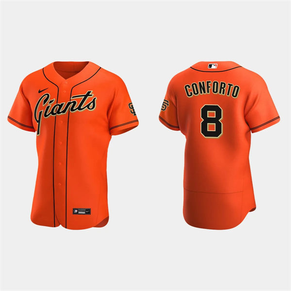 Mens Youth San Francisco Giants #8 Michael Conforto Nike Orange Alternate Flexbase Player Jersey